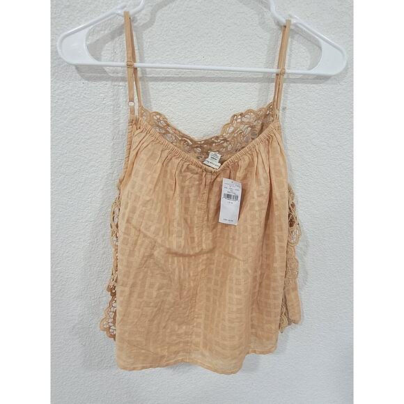 American Eagle Women's Brown Tank Top with Open Tie Sides size Medium #13 - Picture 2 of 5